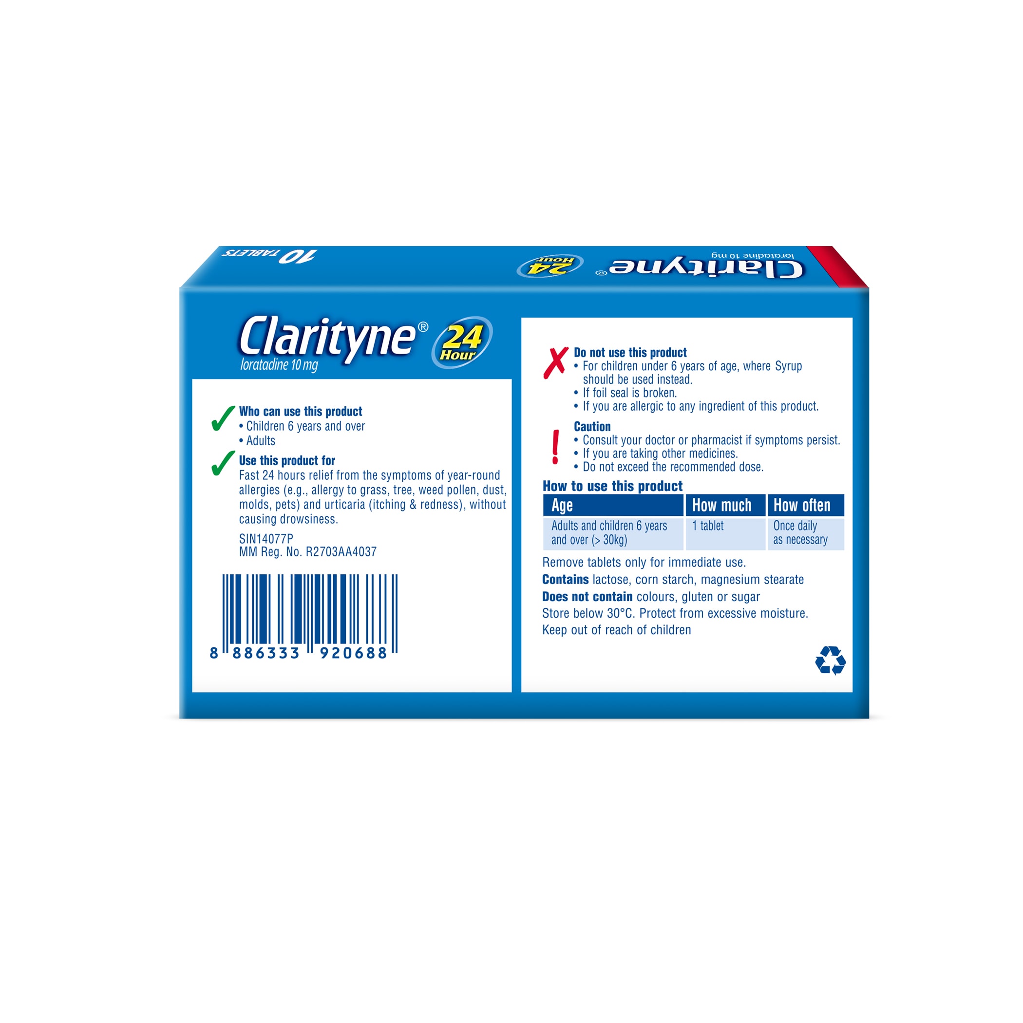 Clarityn-D® Tablets 24-Hour Back